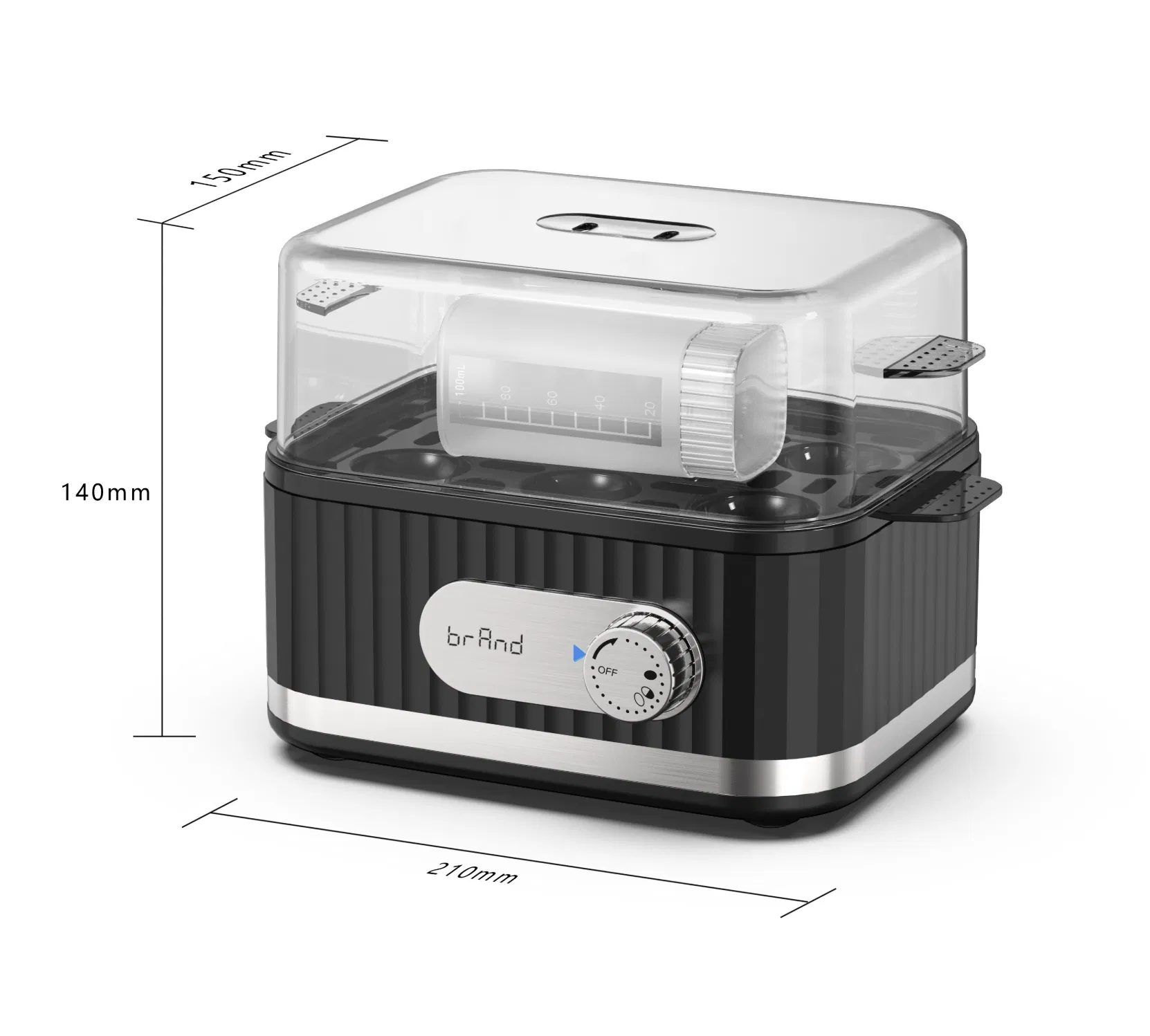 6-Egg Electric Egg Cooker with Timer for Perfect Boiled Eggs