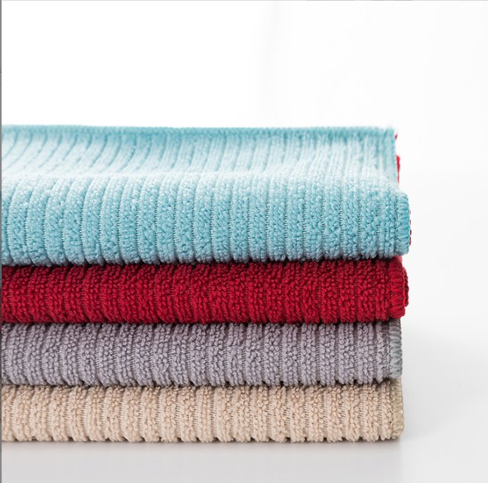 Double-Layer Mesh Dishcloth Kitchen Microfibre Dishcloth Foaming Non-Stick Grease Removing Stain Absorbent Cleaning Cloth
