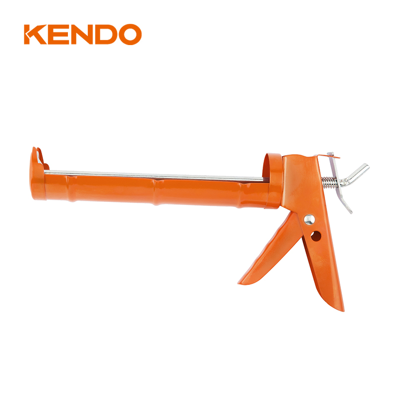 Kendo Caulking Gun with Hard Steel Trigger and Swivel Handle