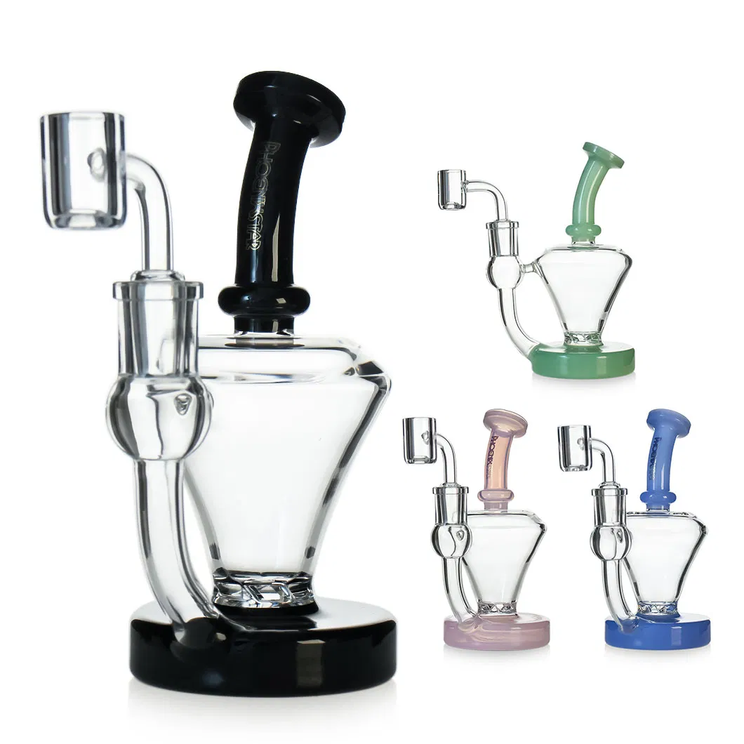 Phoenix Star 6.5 Inches with 14mm Quartz Banger Mixed Colors Glass Smoking Water Pipe Wholesale