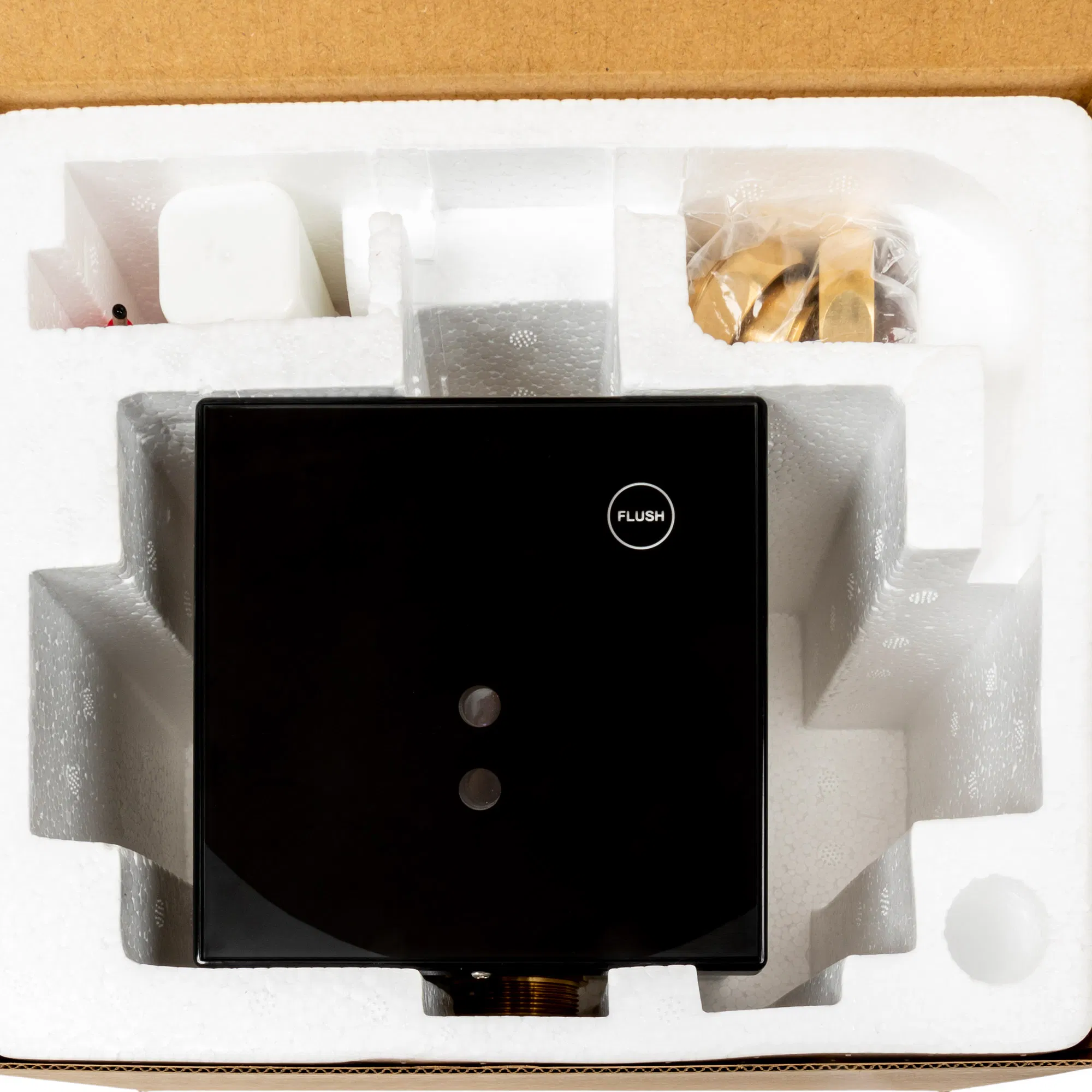 3u Automatic Toilet Flusher with Override Button Wall Mounted Modern Style