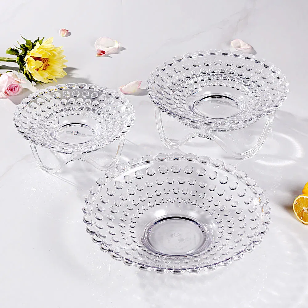 Minimalist Spiral Fruit Dish Stackable Tray Flower Plant PS Plastic Fruit Plate