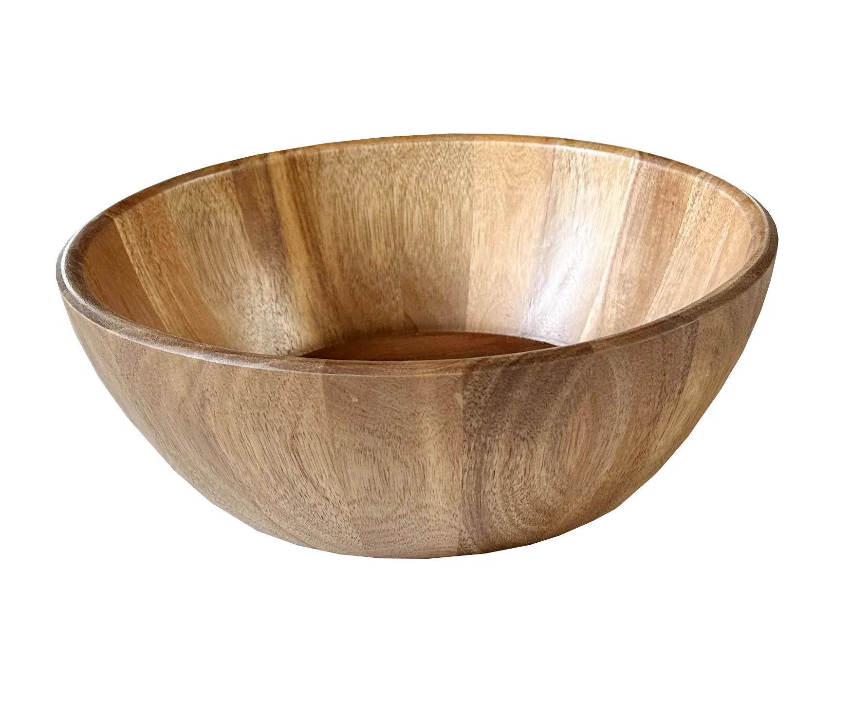 Acacia Handmade Wood Carved Calabash Bowls Set of 4
