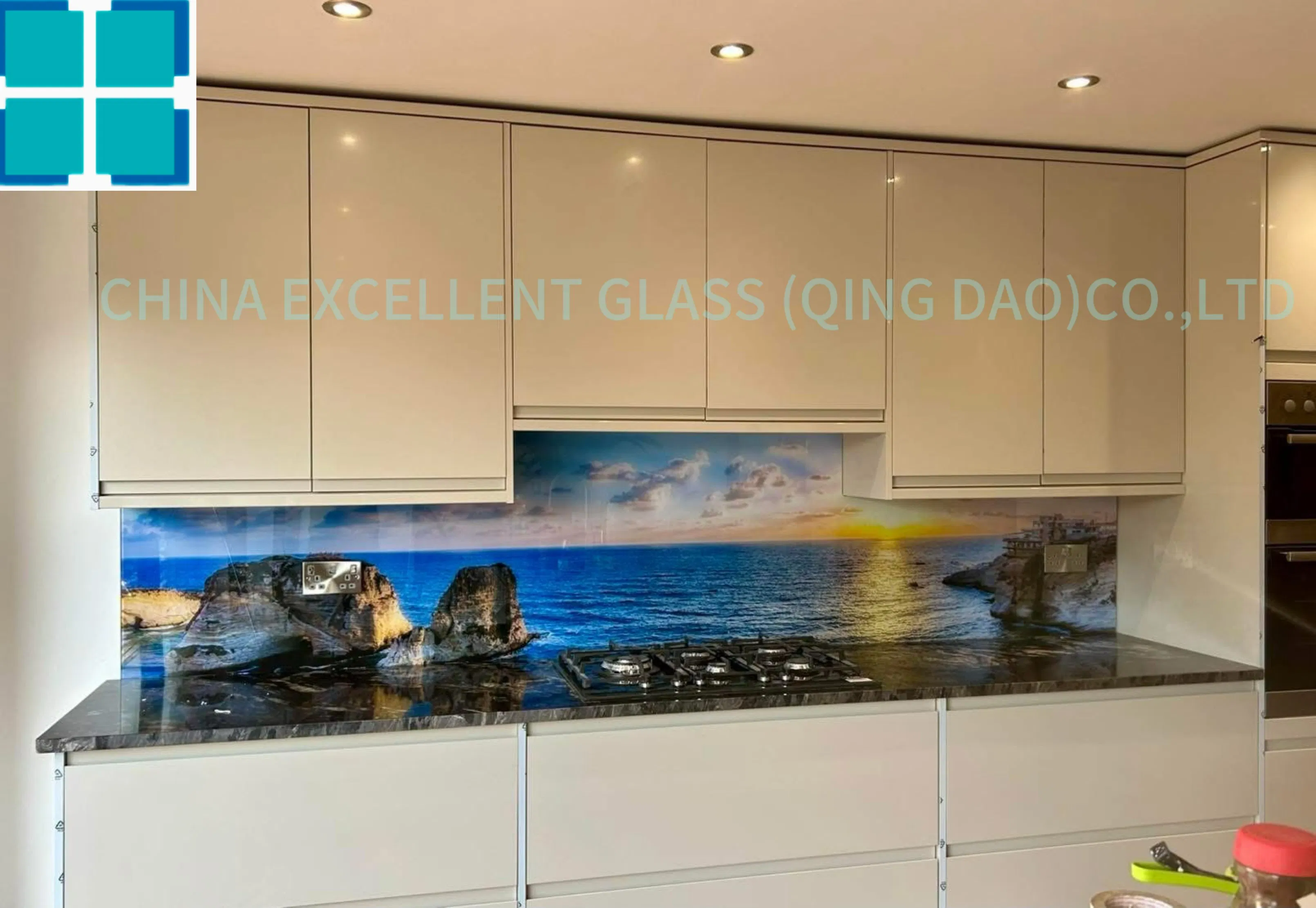 3-6mm Black Decorative Lacquered Painted Glass for Cabinet Glass