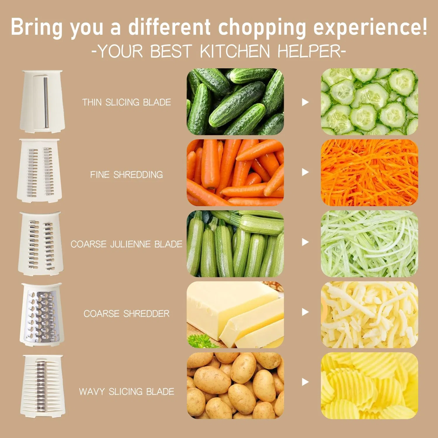 5-лезвийная тёрка для овощей и сыра, нержавеющая сталь