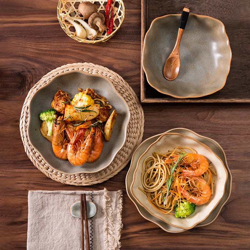 Porcelain Tableware Ceramic Dinner Plate Food Container Kitchenware Microwave Safe Cntradepartner