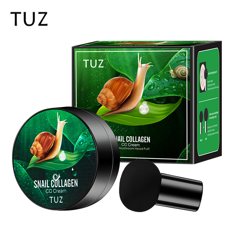 Tuz Snail Collagen Cc Cream Mushroom Head Air Cushion Bb Cream Foundation Concealer Skin