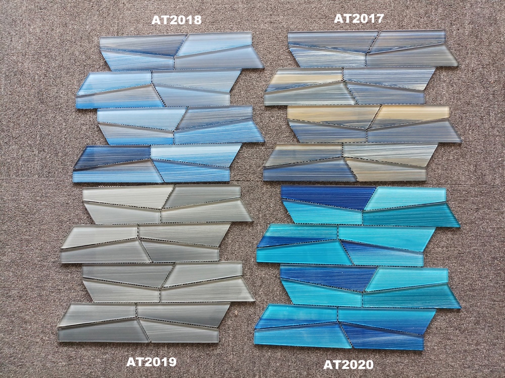 Серая стеклянная мозаика 300x300 мм