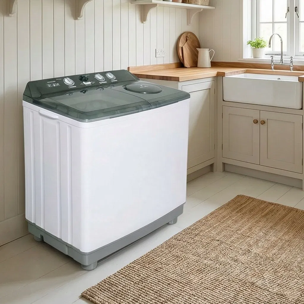 Portable Twin Tub Automatic Washing Machine with Spin Dryer