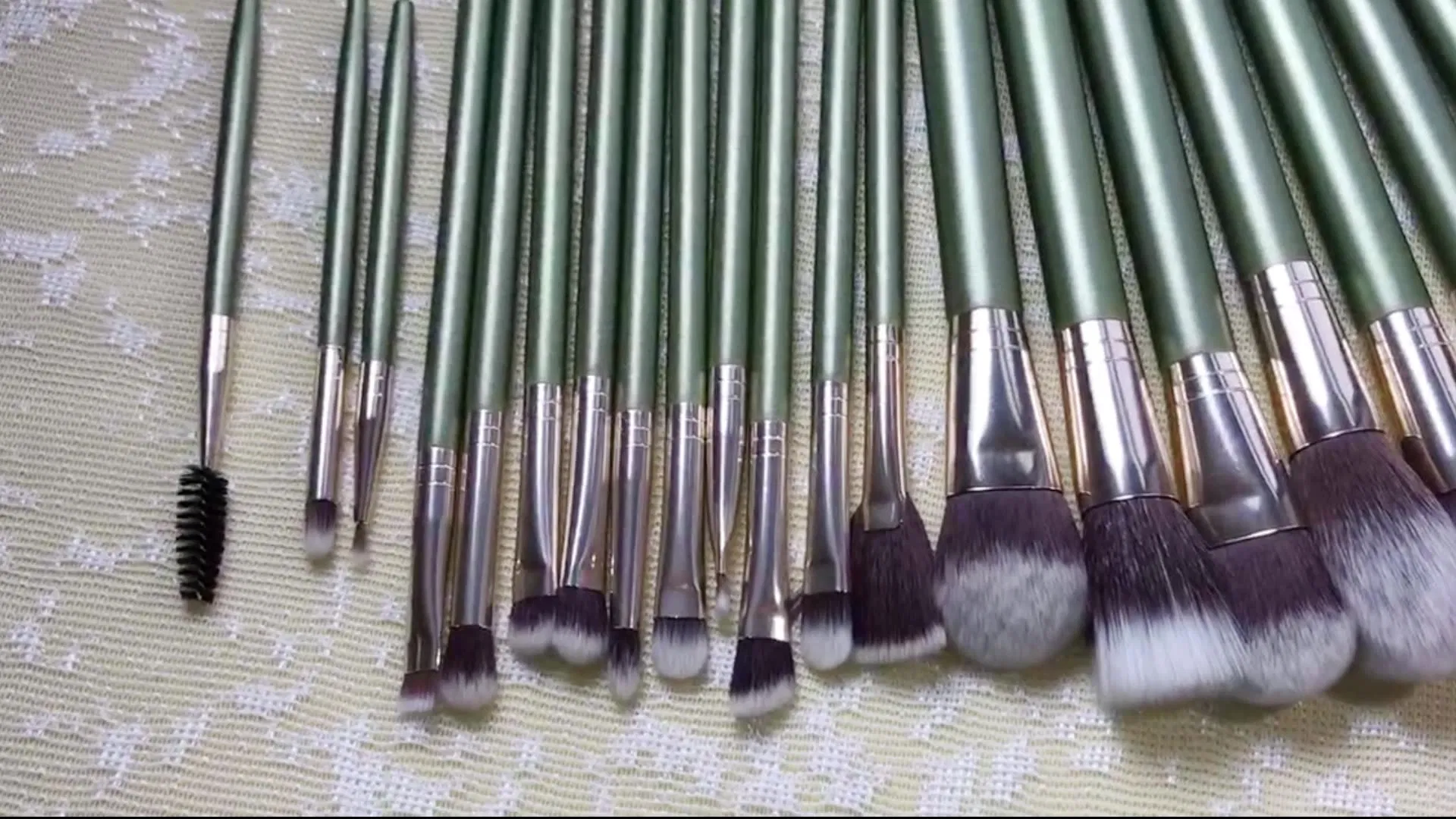 Hot Sale Brown Hair 7 Big Variety 20 Pieces 15PCS 14 Piece Double End Vegan Professional Makeup Brush Set