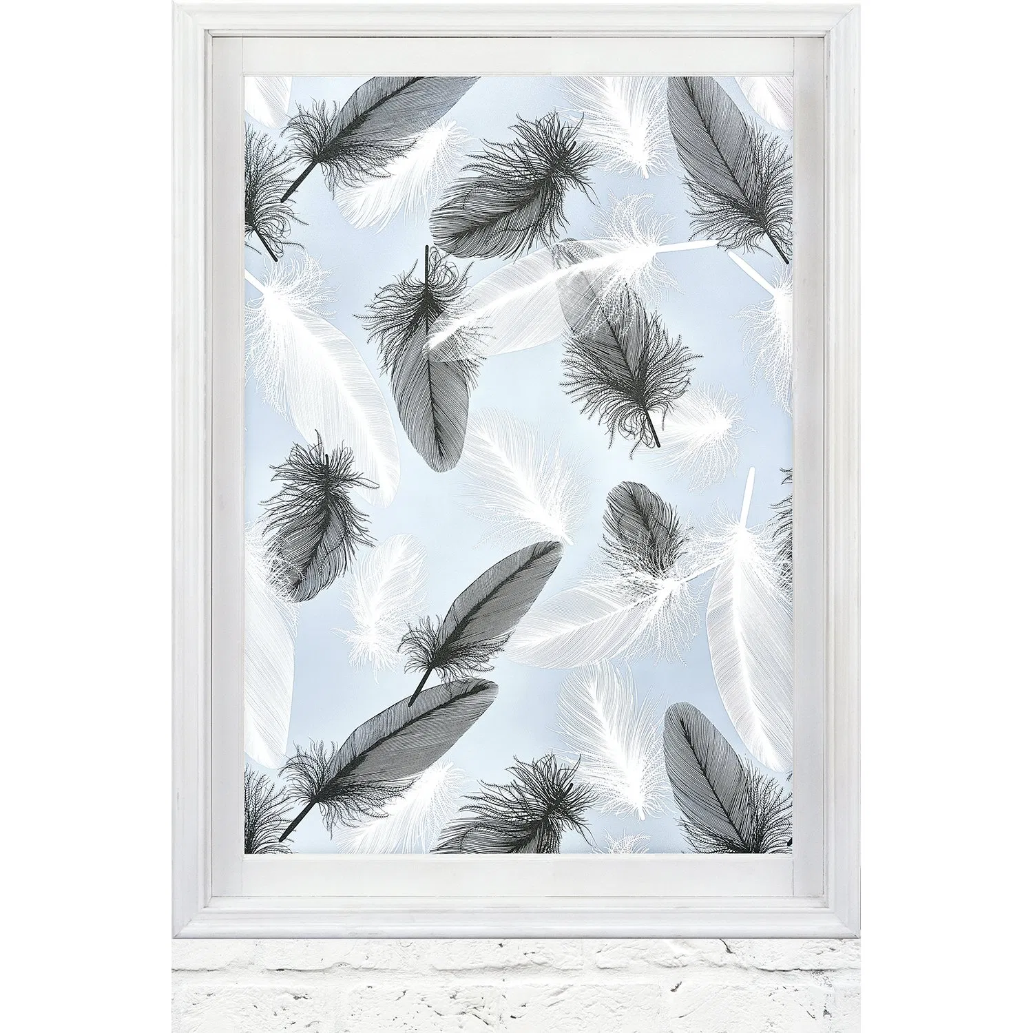 Octki Easy to Paste No Residual Glue Stained Glass Printing Adhesive Sticker Home Decor Transparent PVC Window Film