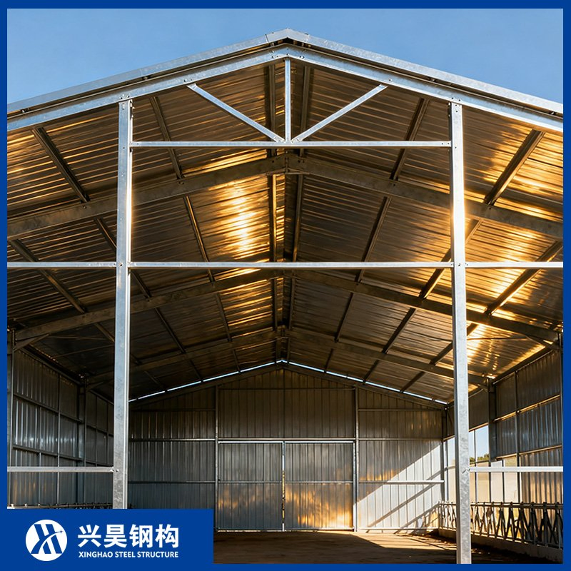 Seismic-Resistant Steel Portal Frame Prefab Metal Storage Farming Equipment Steel Structure Sheep/Goat/Pig/Hog/Cattle/Cow/Poultry House/Shed