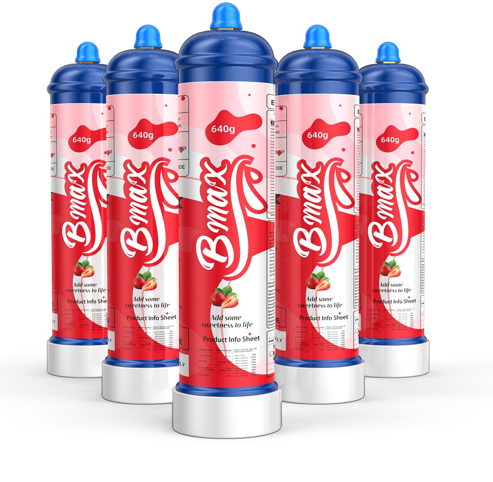 Картриджи Bmax 640г для взбитых сливок со вкусом клубники