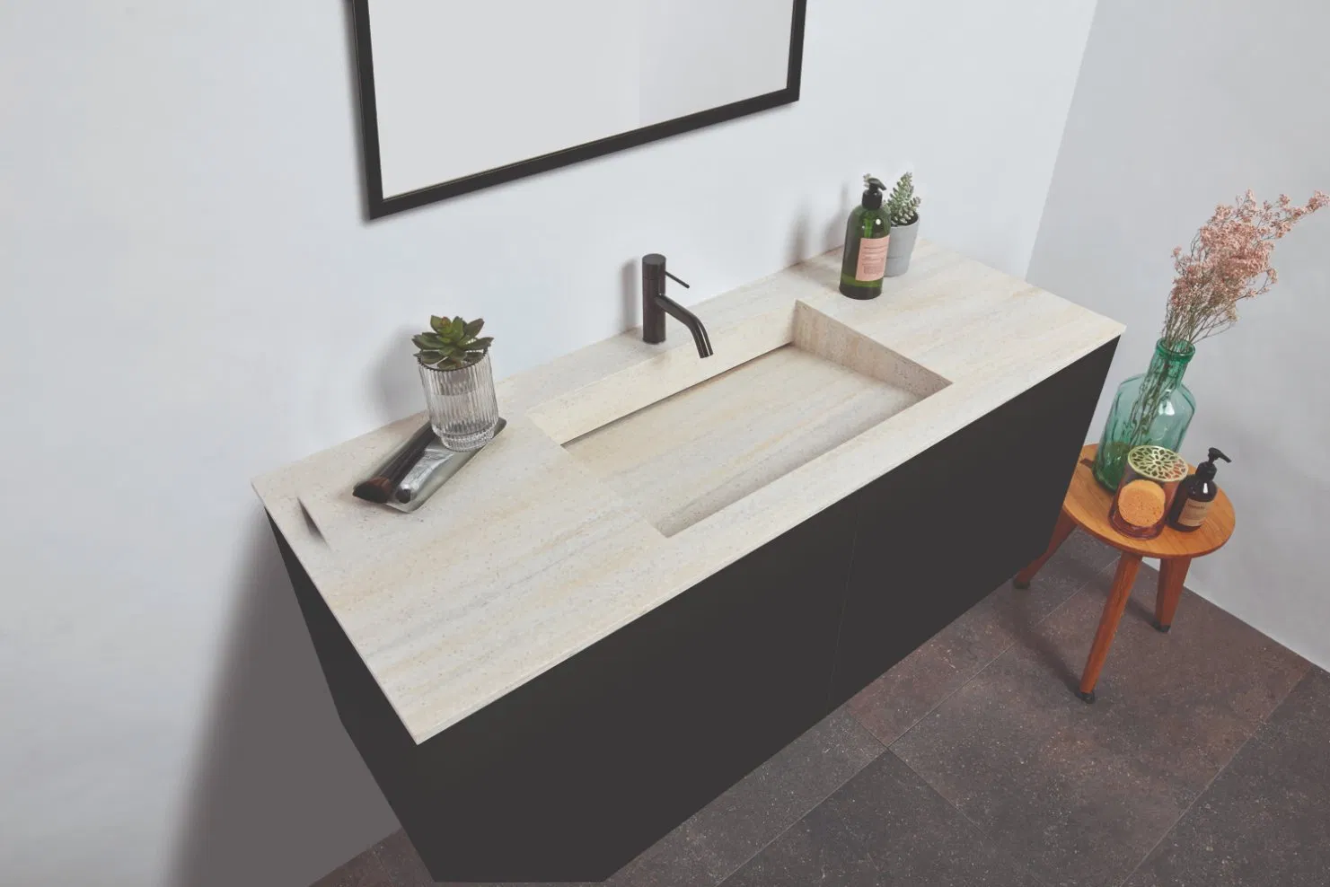 Wholesale Factory Price Bathroom Vanity One Sink Bathroom Vanity Bathroom Sink Pedestal Bathroom Sinks Ready Made Modern Bathroom Sink with Cabinet