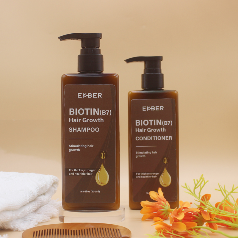 Hot Selling 100% Natural Extract Hair Care Product Anti Hair Loss Hair Growth Moisturizing Biotin Hair Shampoo & Conditioner