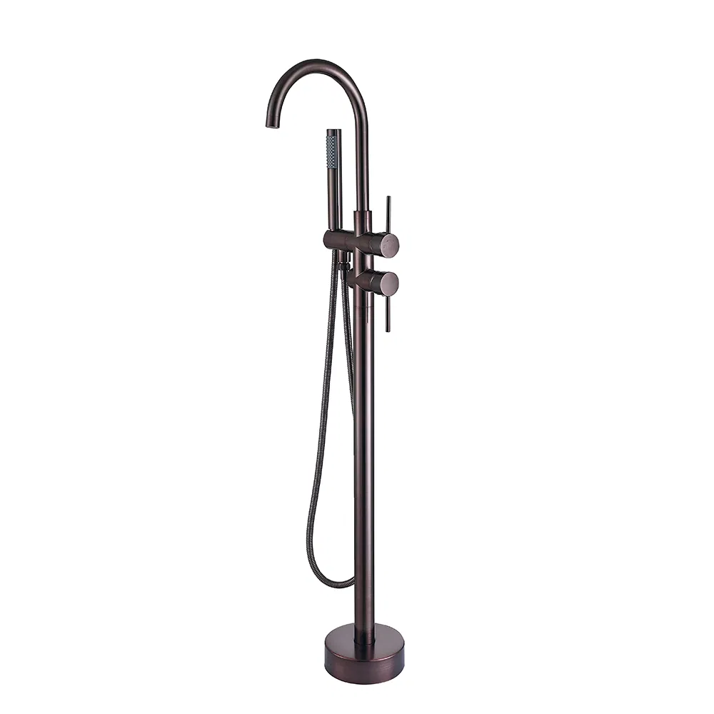 Bathroom Thermostatic Floor Standing Chrome Bath Faucet