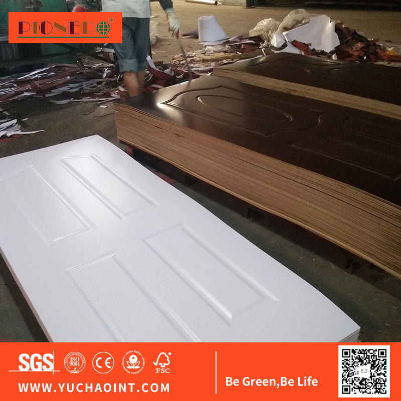 Factory Price Oak Veneer Hardboard HDF Molded Laminate Door Skin, Melamine Door Skin