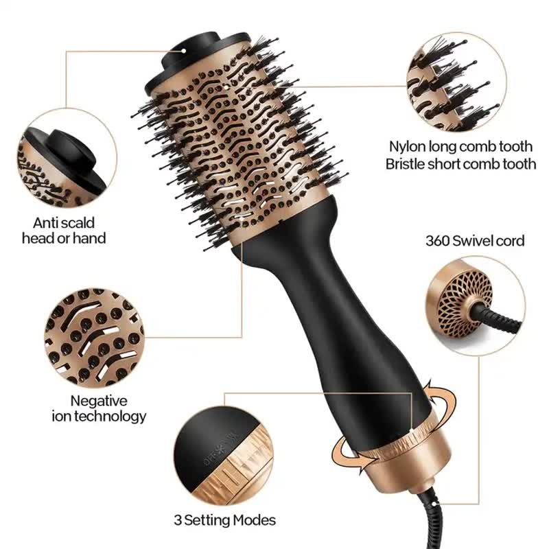 One Step Hot Air & Styler Comb Wall Mounted Professional Hair Dryer