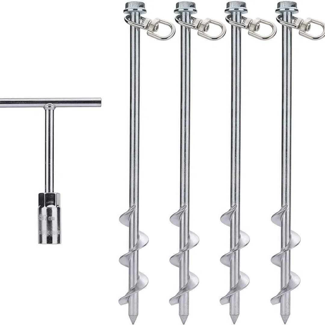 Heavy Duty Ground Anchor Screws: Ideal for Tents and Trampoline Anchor Kits