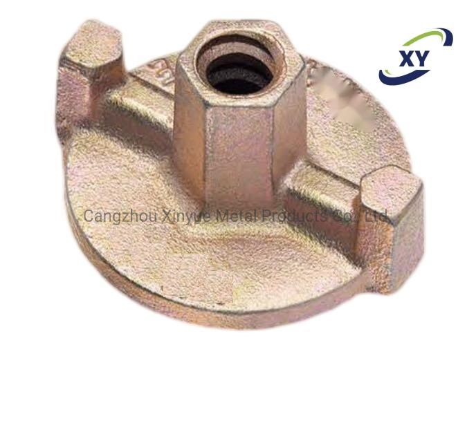 Formwork Scaffolding Scaffold Building Construction Forged Casted Wing Nut Swivel Anchor Tie Rod Nut Square Slope Waller Plate Round Nut with Concrete Formwork