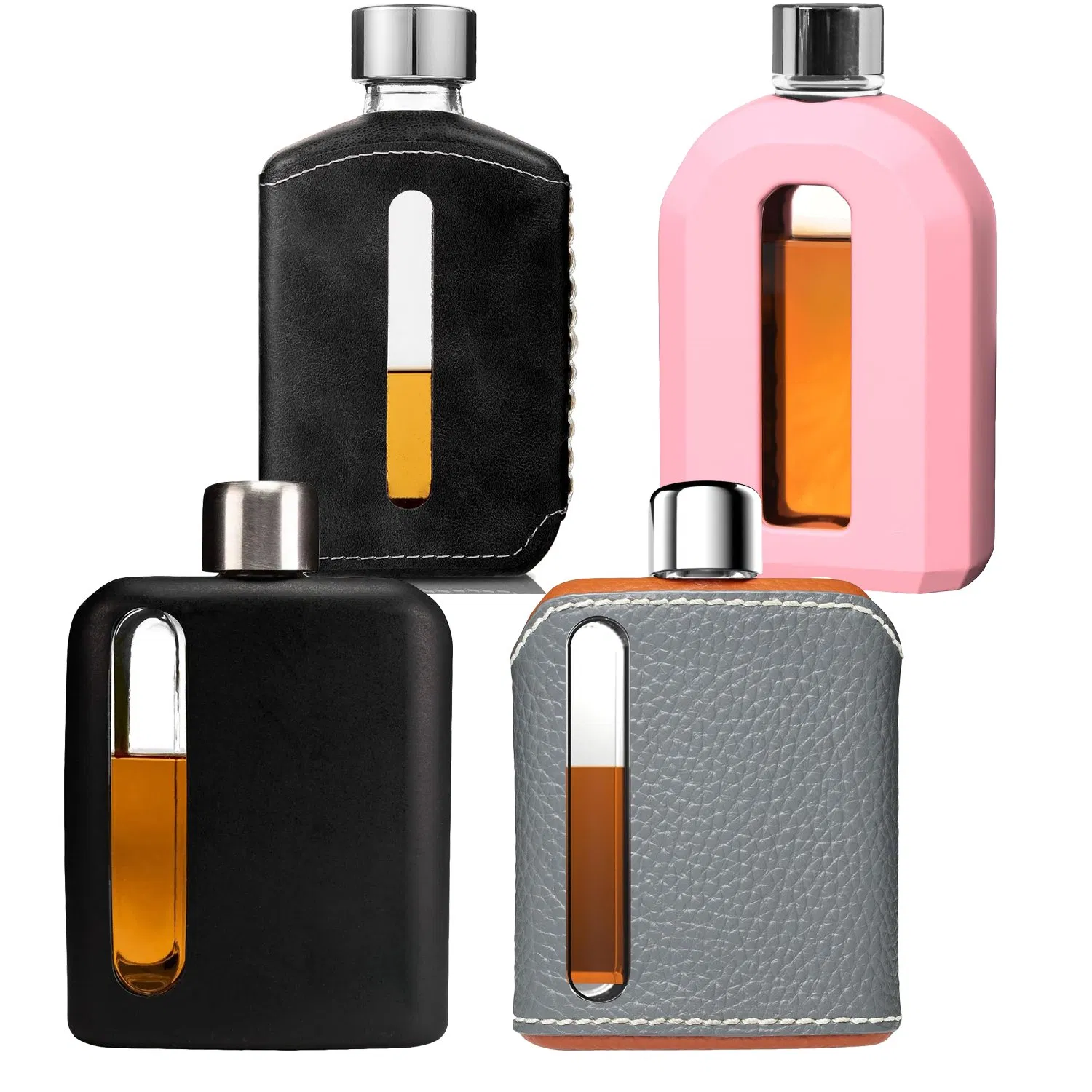 One-Stop Service Versatile Multiple Color Options Drop Resistant Glass Hip Flask for Cambodia Tennent's Lager Riegele