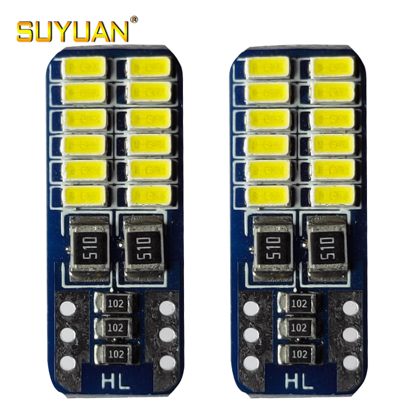 Светодиодная лампа T10 W5W 3014 24SMD для авто