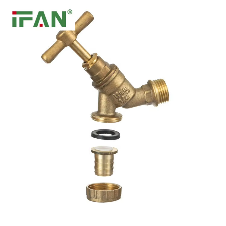 Ifan High Quality Brass Bibcock Faucet 1/2"-1" Brass Bibcock Tap Reliable Brass Bibcock