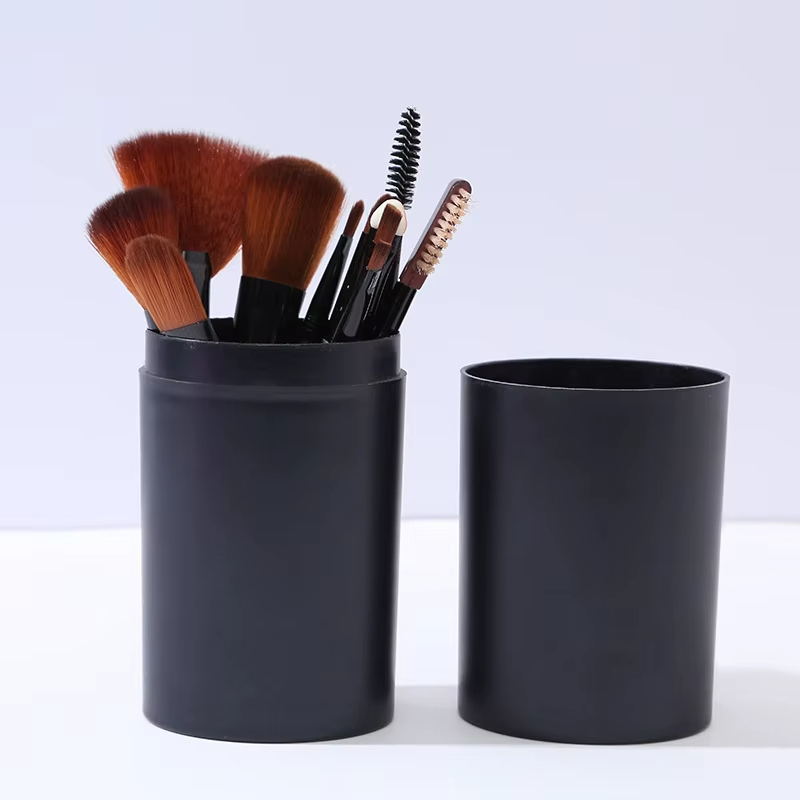 Gloway Wholesale Private Label 12PCS Kit Custom Pink Foundation Makeup Brush Set