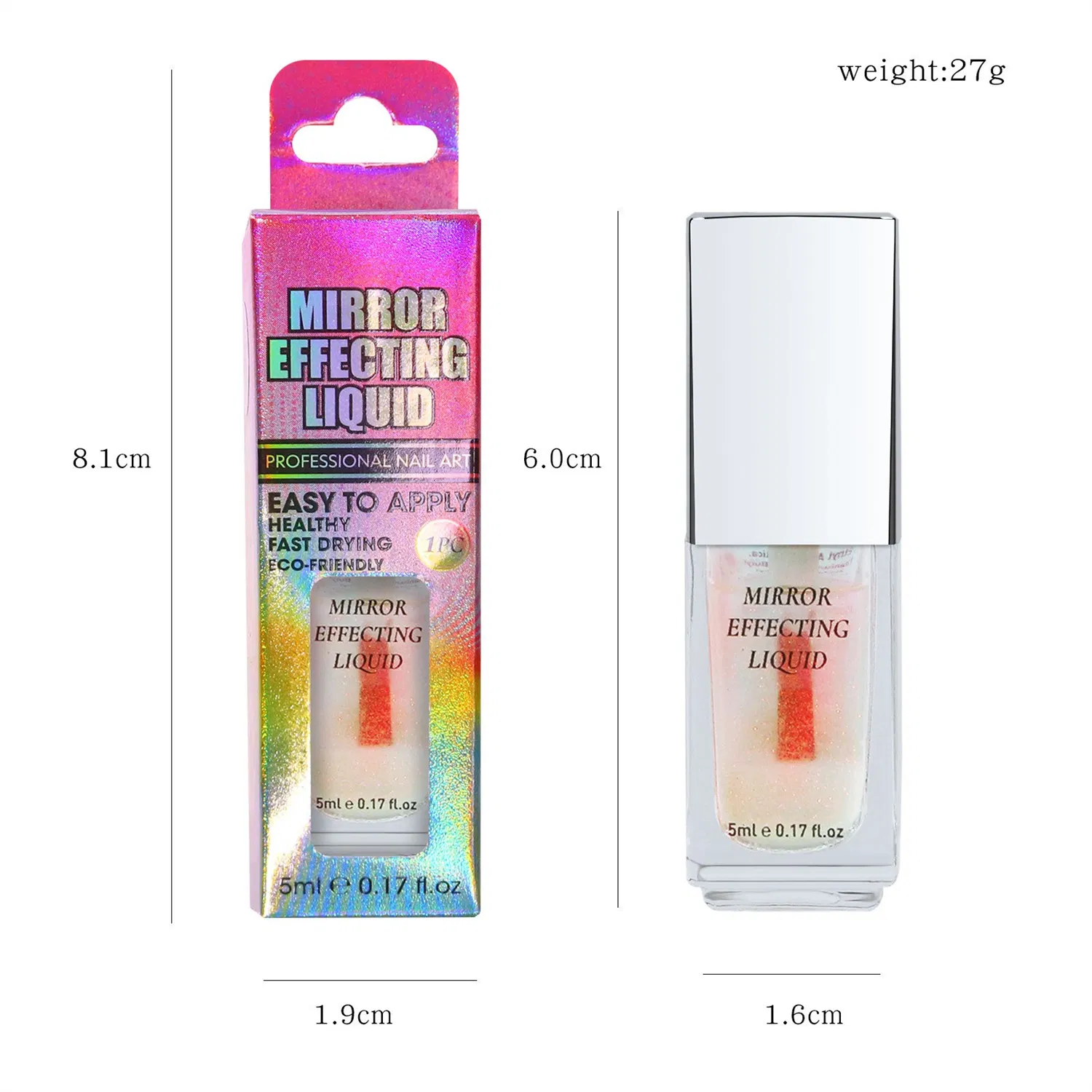 New Nail Liquid Magic Mirror Powder European and American Magic Mirror Nail Does Not Fly Powder Liquid Magic Mirror Powder