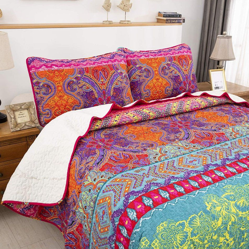 Printed Bedspread 150X200cm 100% Polyester Bed Throw Thin Summer Quilt Duvet