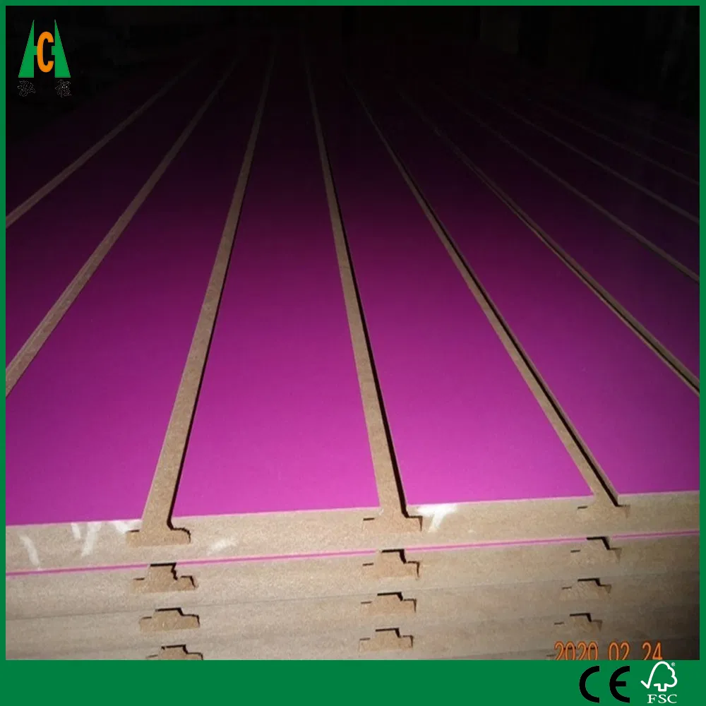 Grooved Melmaine MDF Board/Slotted Melamnine MDF