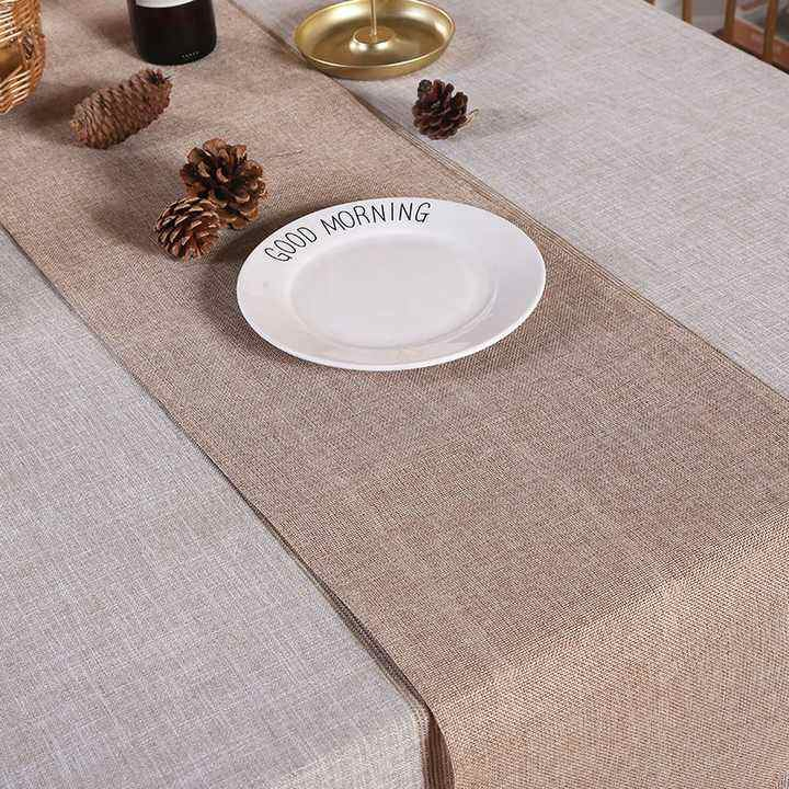 Wholesale Rustic Natural White Hessian Burlap Tablerunner Jute Decorative Runners