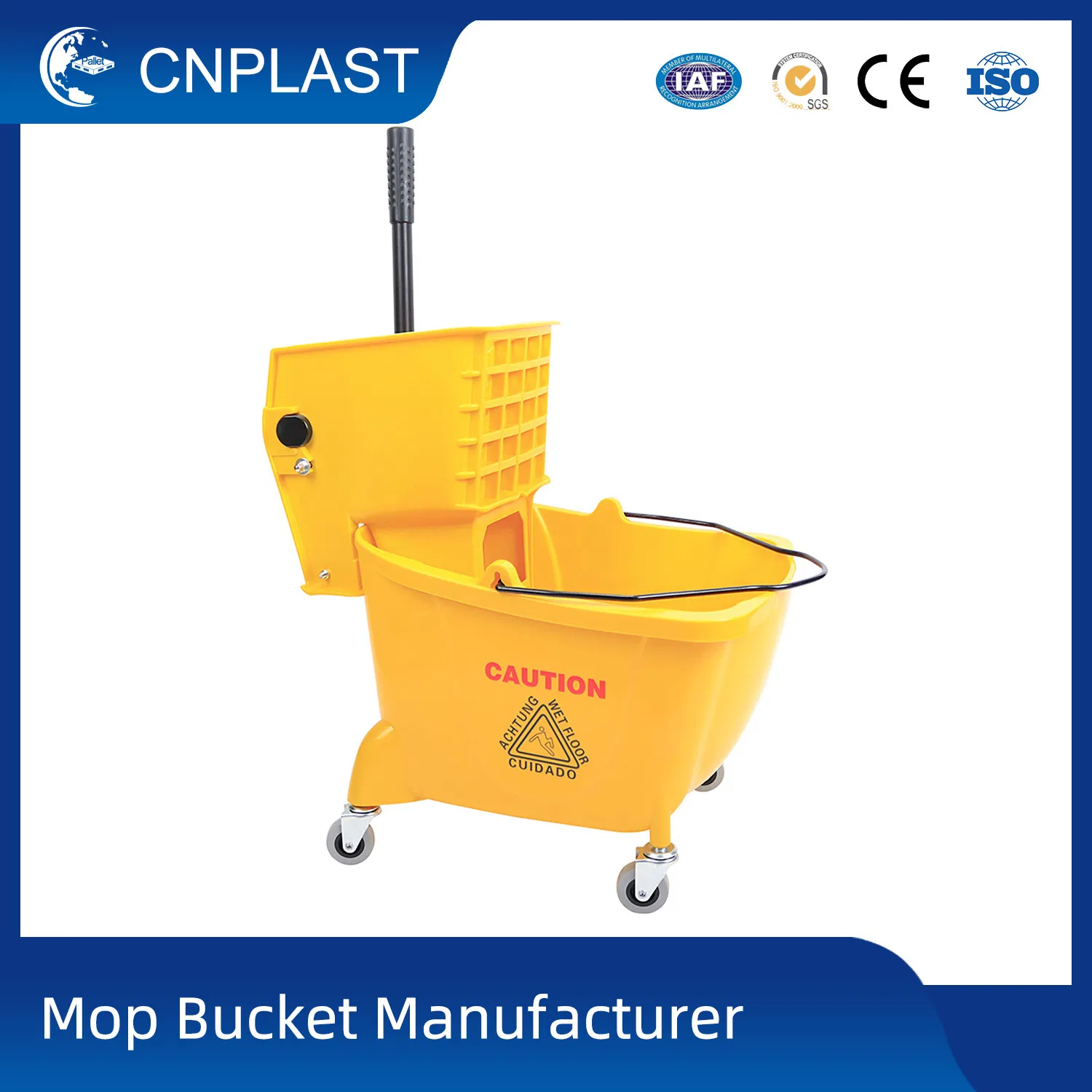 Wholesale Stable & Relaxed Plastic Mop Bucket for Cleaning Carts