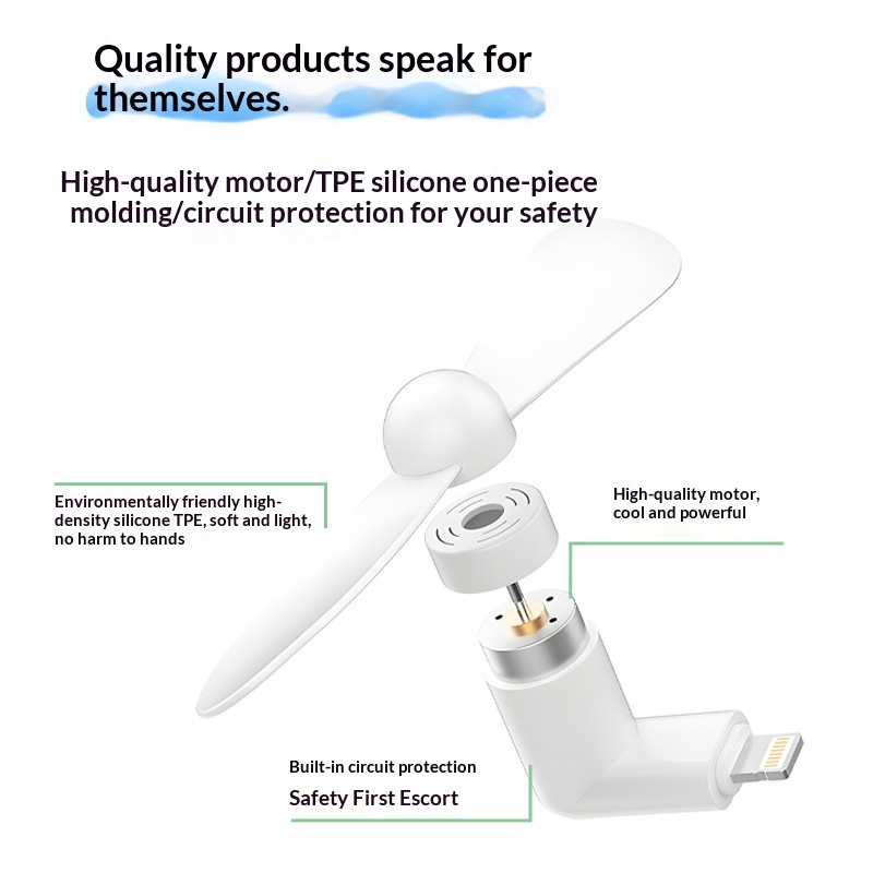 Mini Fan Personal Handheld Portable Fan Lightweight USB-C Rechargeable for Travel