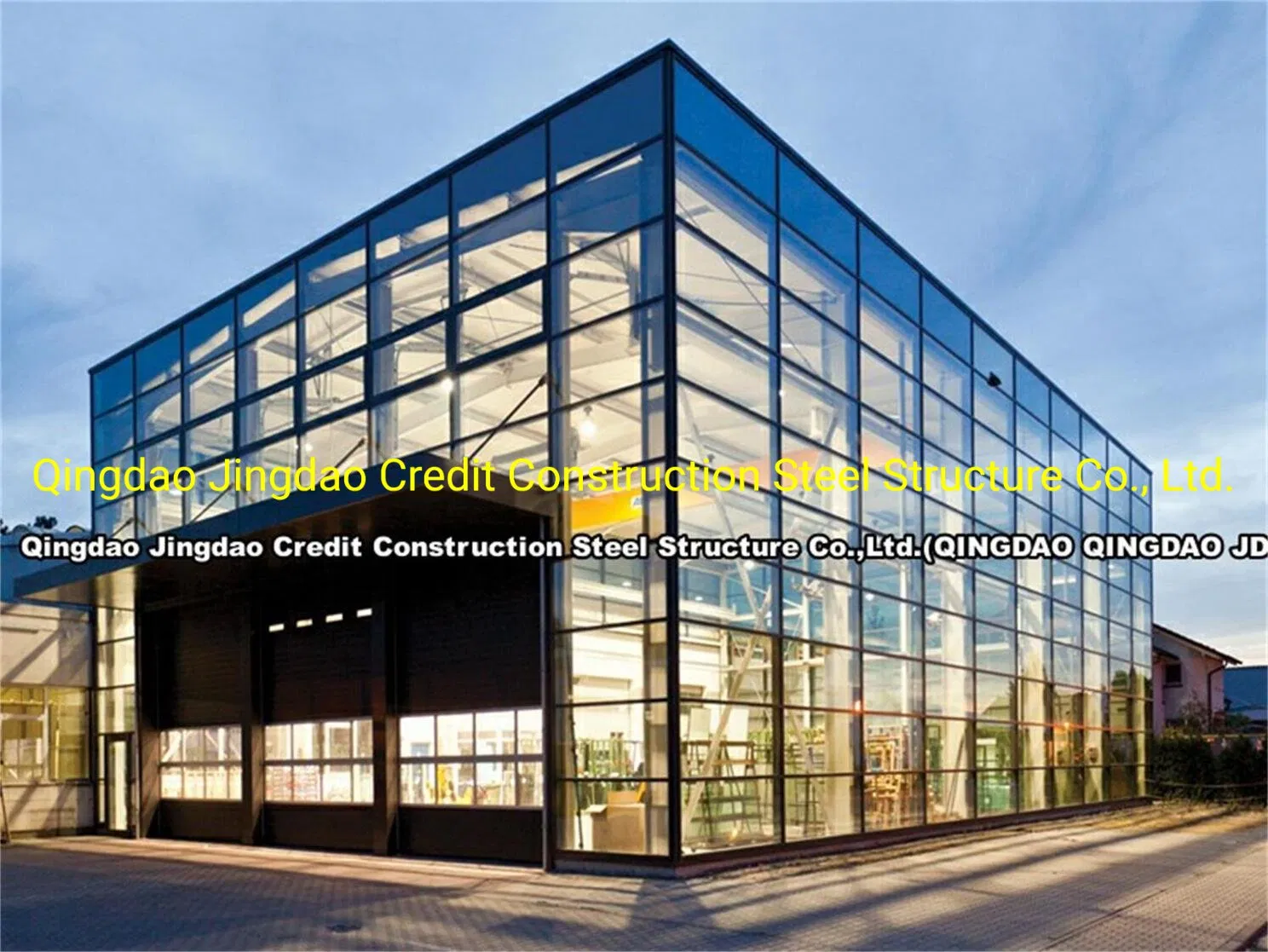 Glass Curtain Wall Steel Frame and Glass Facade High Rise