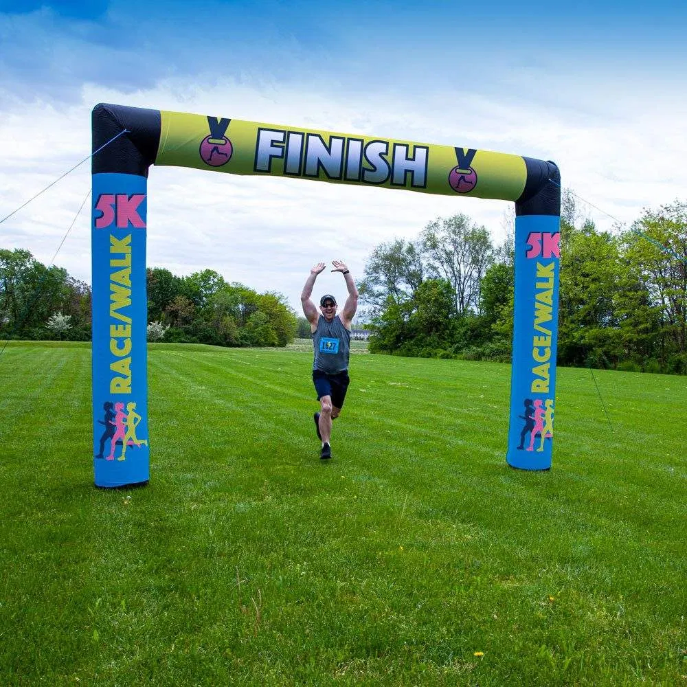 Outdoor inflatable entrance arch inflatable race start finish line arch for sports advertising event