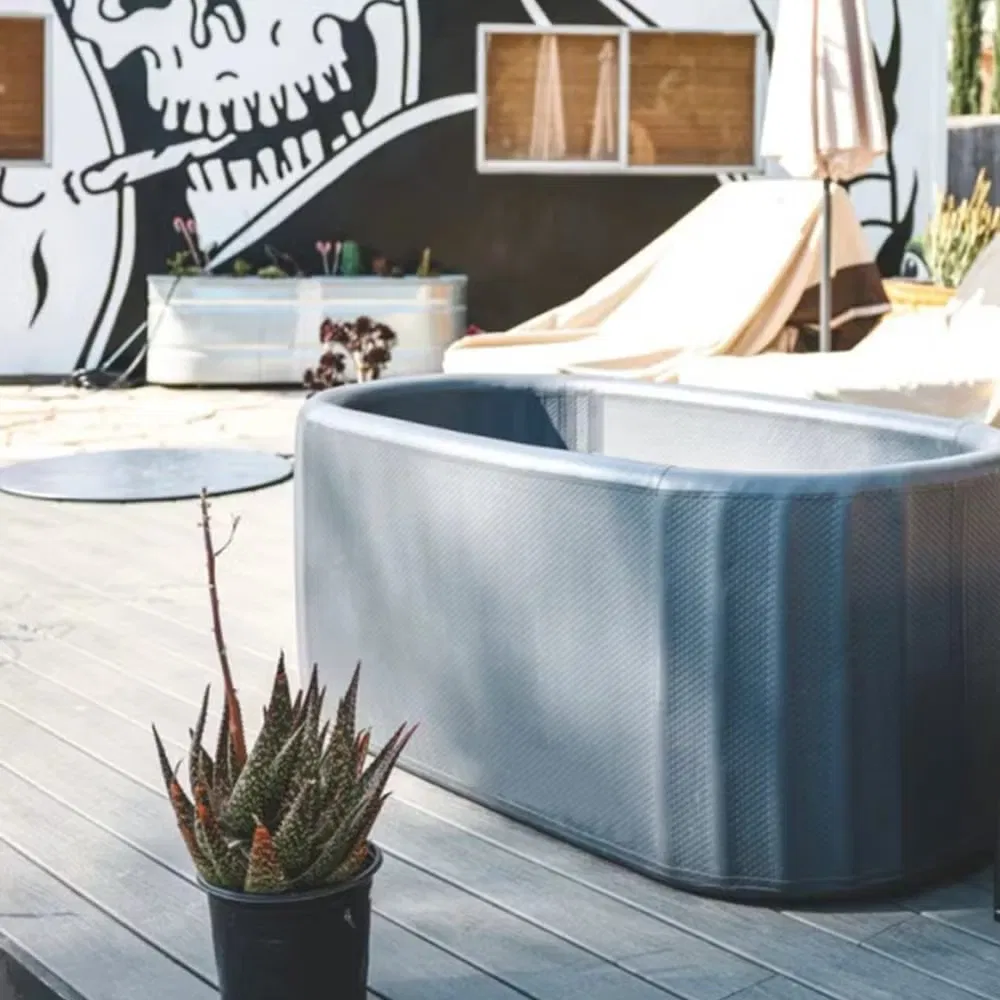 Factory Selling Inflatable Round Ice Bath Tub Size 100*95cm Cold Plunge