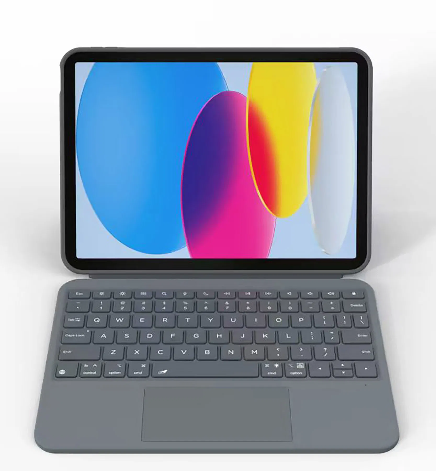 Tablet Keyboard Case, with Instant Charging & Pairing Non-Detachable Full Protection Case, Trackpad & Backlit Wireless Keyboard for iPad 10th/11th