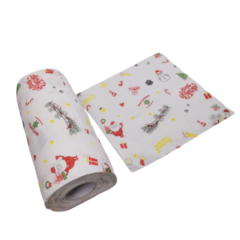 Virgin Bamboo Pulp Customize Colorful Embossing Good Quality Kitchen Paper Towel
