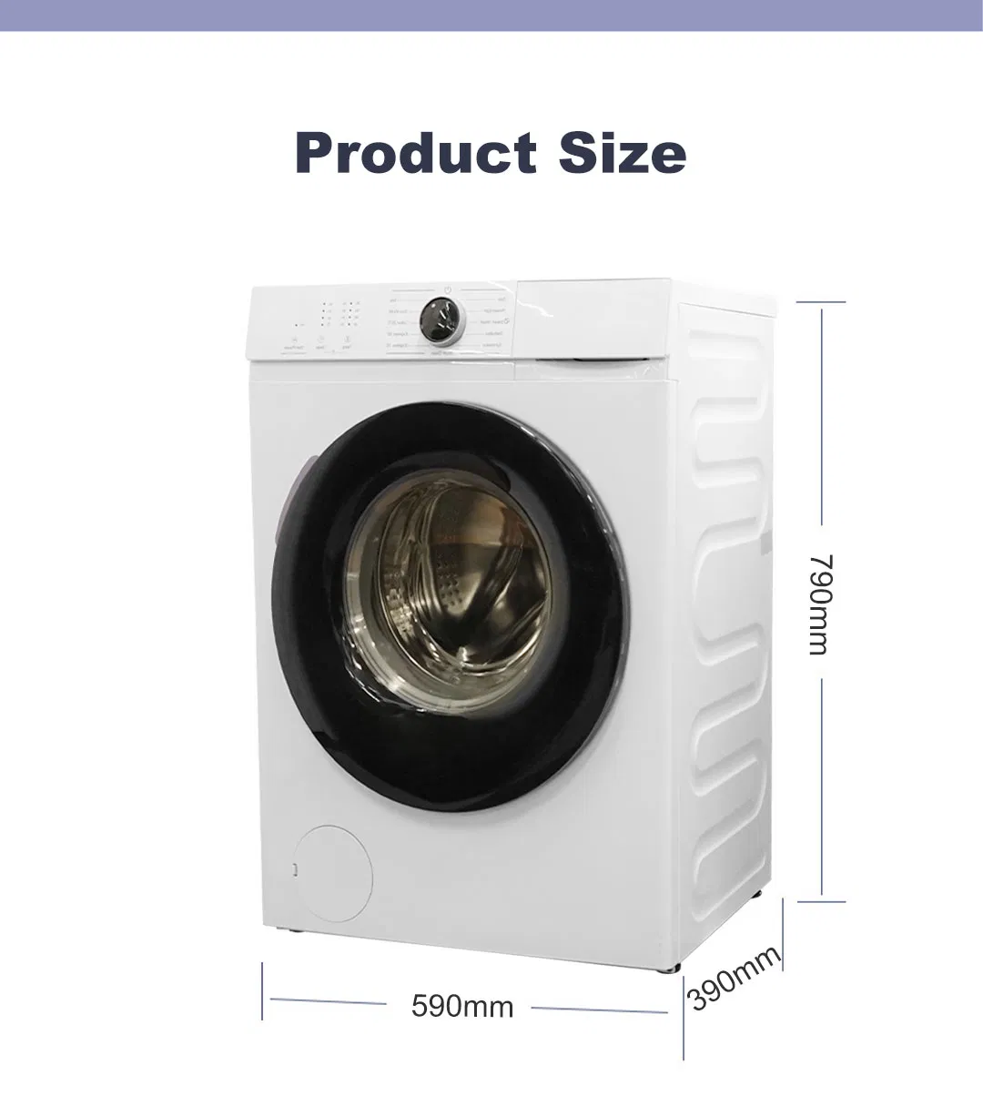 High Efficient New Model Factory Front Loading 8kg 10kg Washing Machine