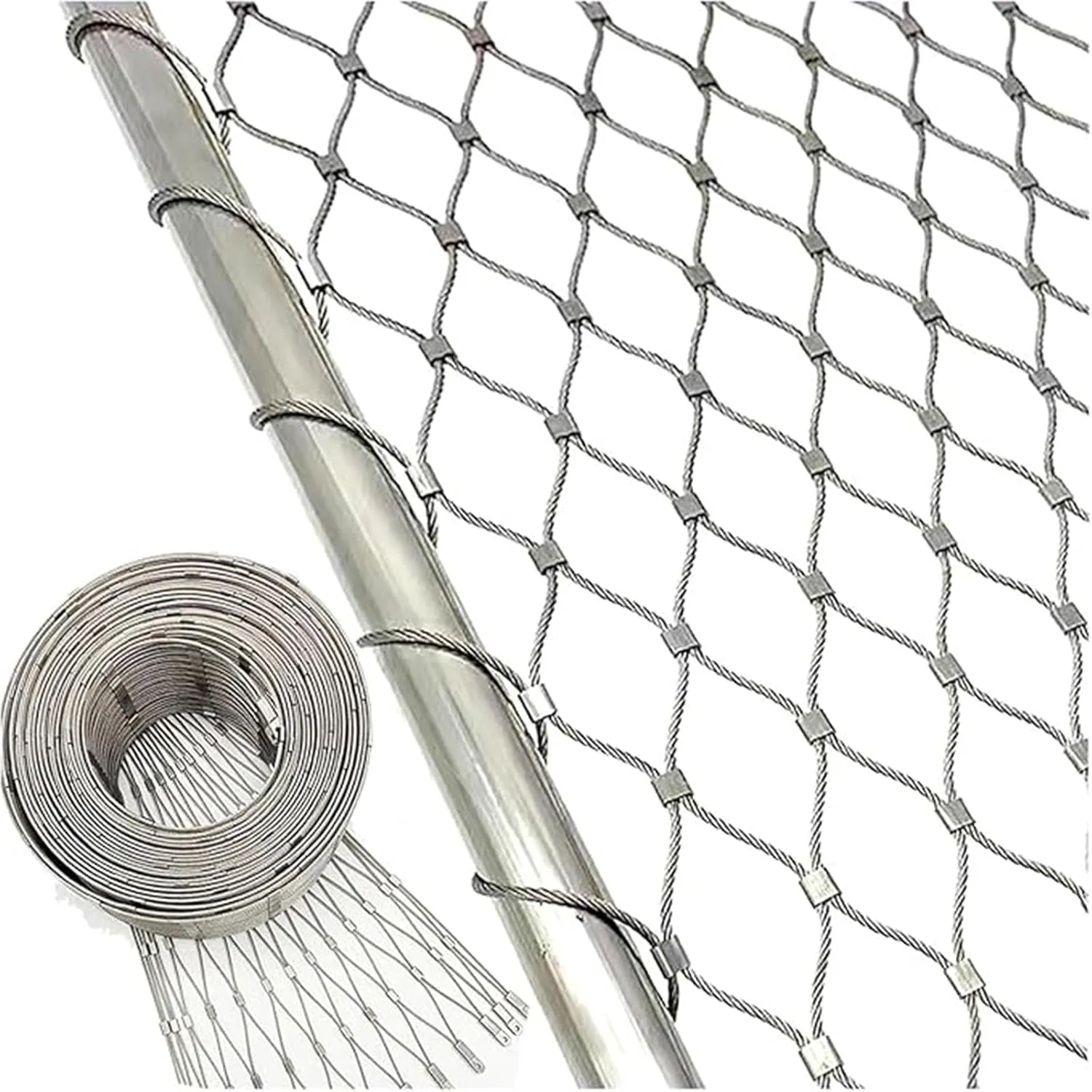 China Supplier Factory Price Stainless Steel Wire Rope Mesh Fencing Netting Mesh