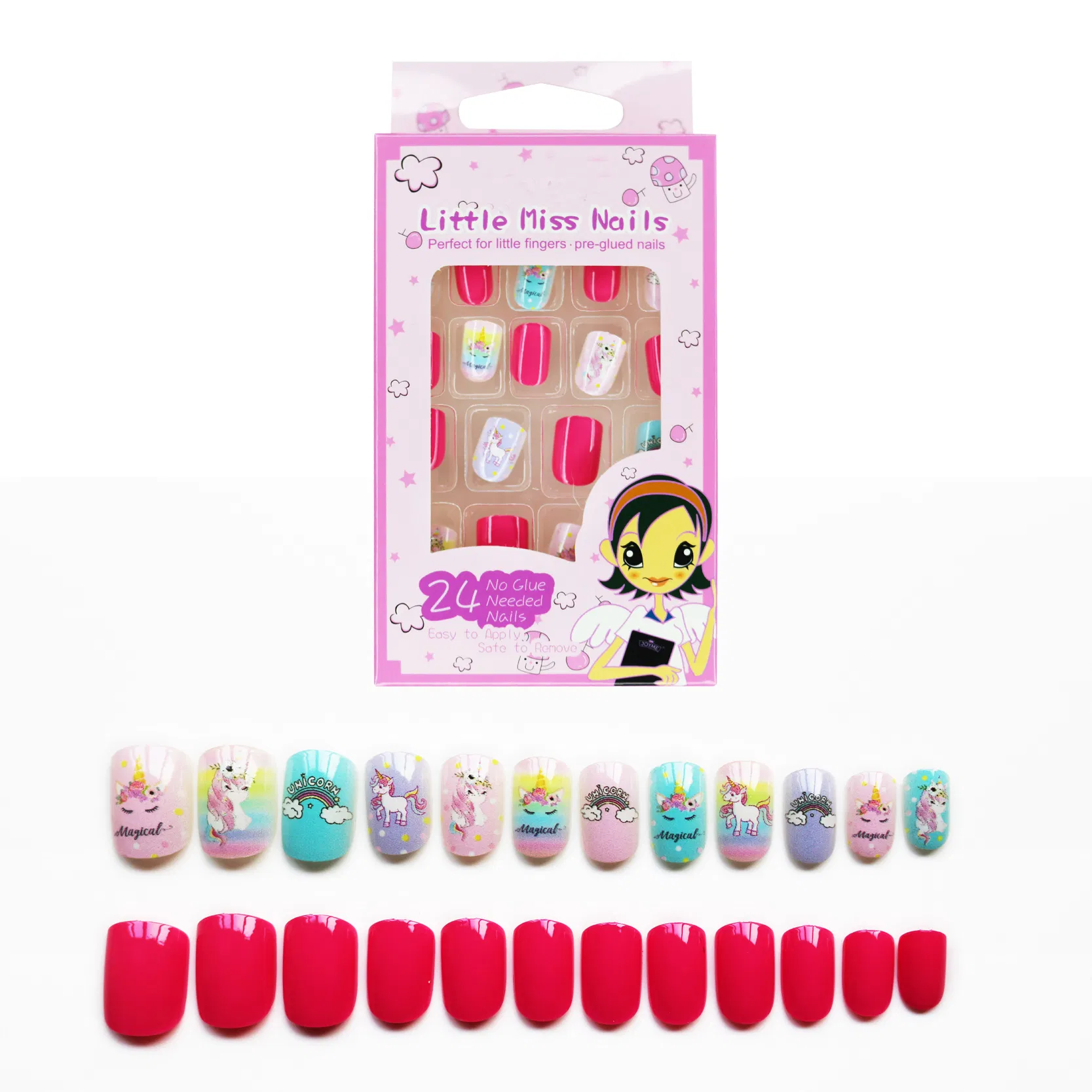 Cheap Nail Wraps for Kids, Non-Toxic Gel Nail Stickers for Kids, Self-Adhesive, Nail Art for Girls