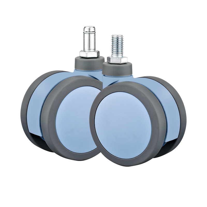 75/100/125mm Full-Plastic PU Medical Caster Twin Wheel Type a Hospital Trolley Wheels Medical Equipment Castors Wheel