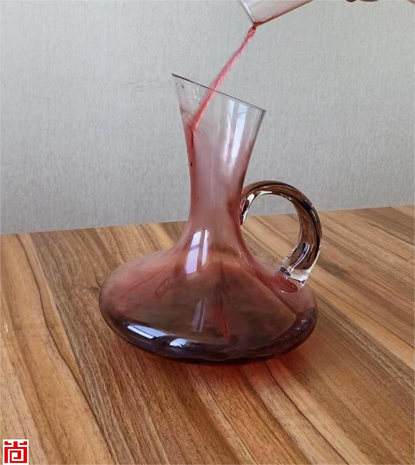 True Unique Handled Glass Wine Decanter for Red or White Wine