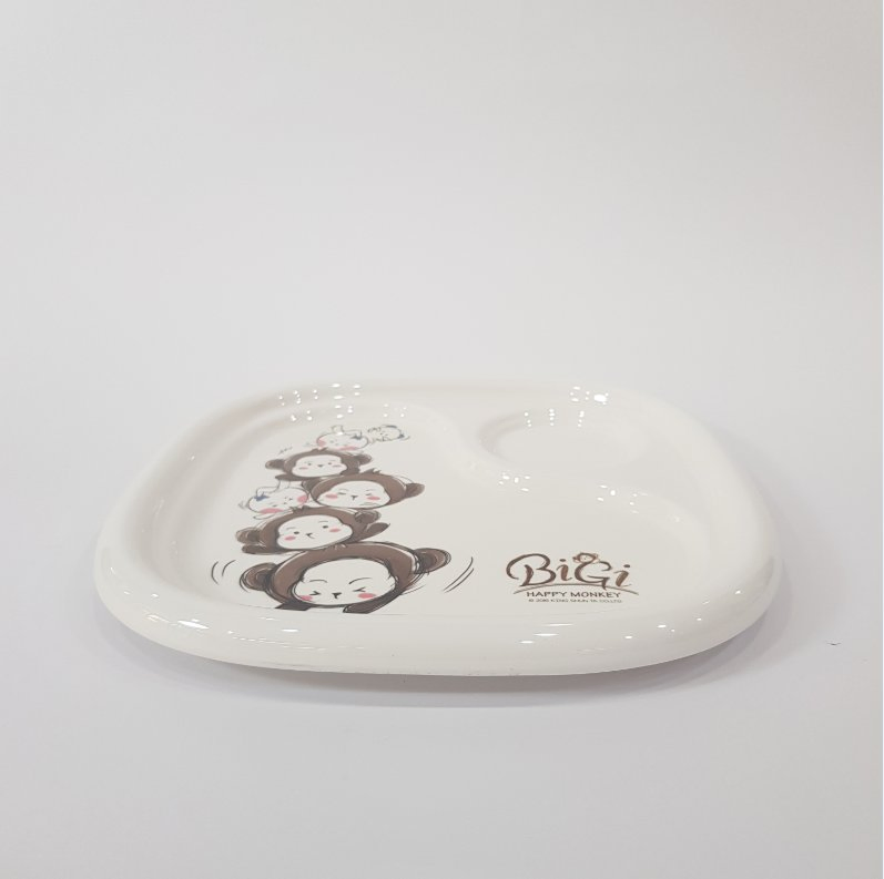 Hot Selling Melamine 2-Divided Cartoon Children Plate