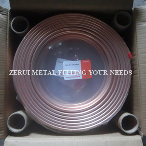 Flexible C12200 Refrigeration Tube 99.9 Copper R410A Grade ASTM B280