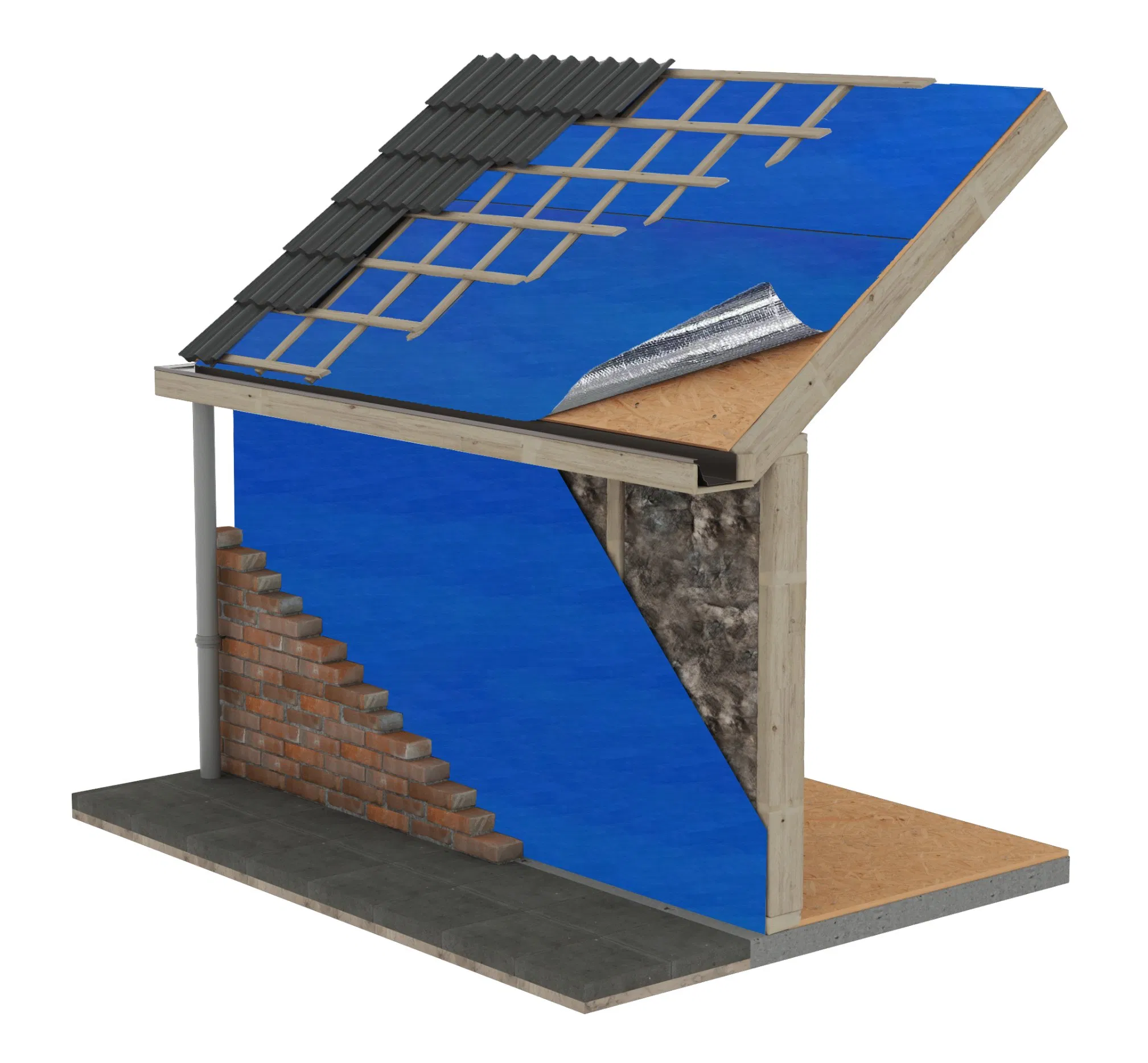 Waterproof Moisture Permeable Non-Woven Roofing and Micro-Film Structure Wall Wrap and Permeable Roof Sarking