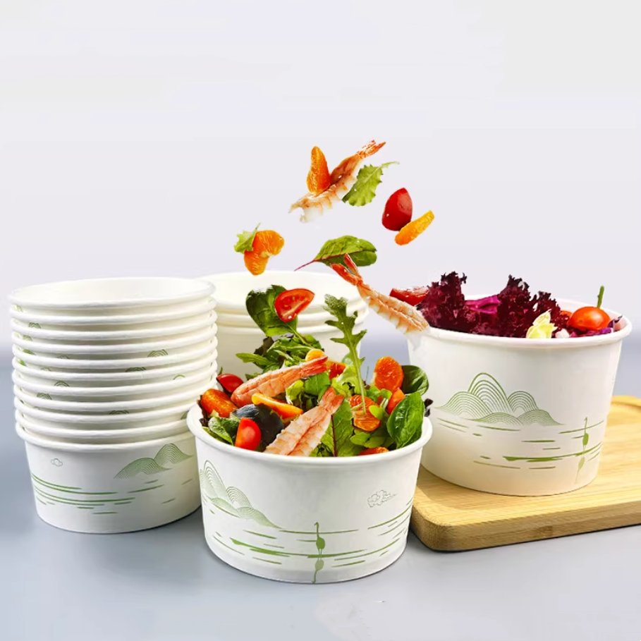 Paper Porridge Bucket Takeaway PE Coated Hot Soup Bowl Instant Noodle Cup