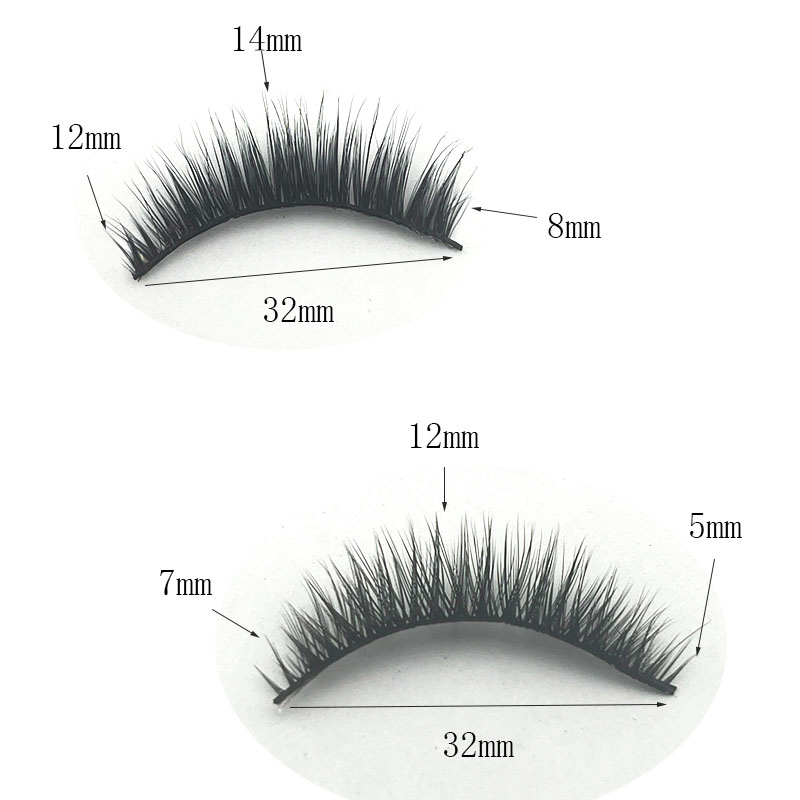Natural Lashes, Short Eye Lashes, Wispy Faux Mink Lashes, 20pairs of Natural-Looking Fluffy Cat-Eye Strips for Small False Lashes