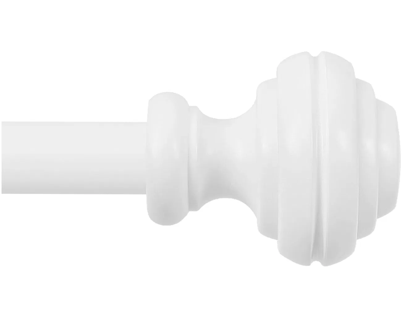 Handcrafted Wood Resin Finial Curtain Rod Set - Heavy Duty Metal Pole